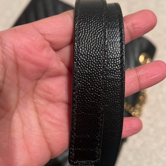 Large YSL pebbled leather black 2 way bag - Picture 3 of 11